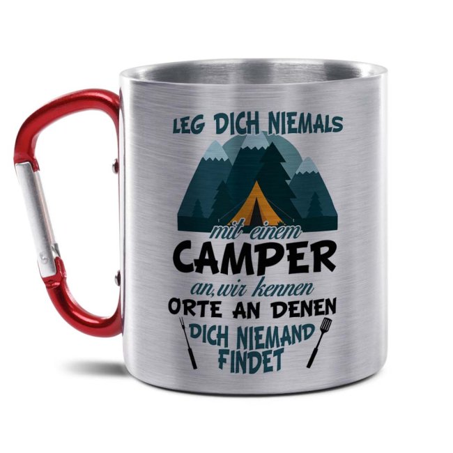 Karabiner Tasse - Leg dich niemals mit einem Camper an