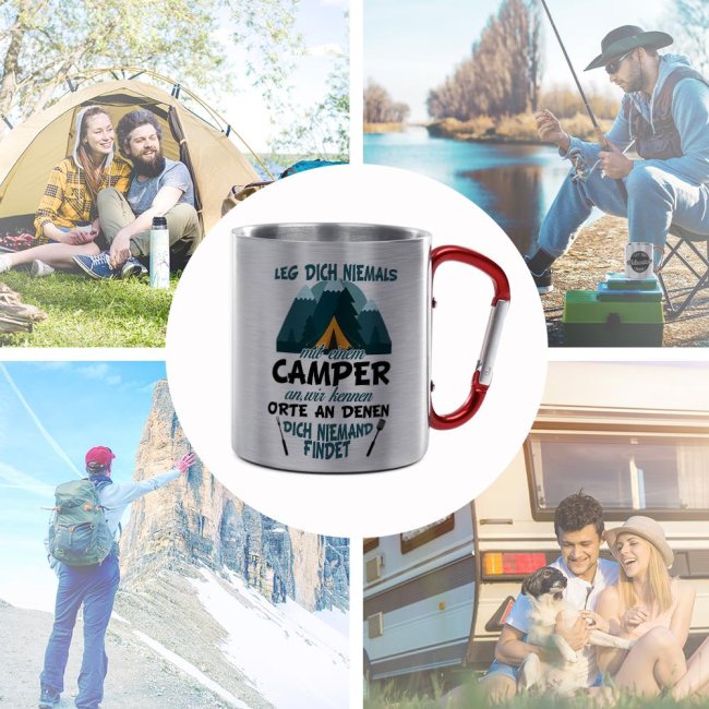 Karabiner Tasse - Leg dich niemals mit einem Camper an