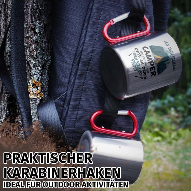 Karabiner Tasse - Leg dich niemals mit einem Camper an