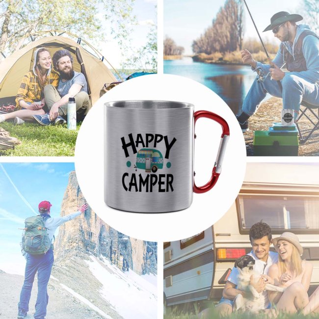 Karabiner Tasse - Happy Camper