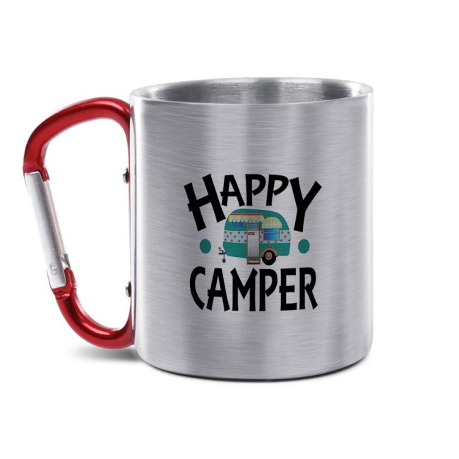 Karabiner Tasse - Happy Camper