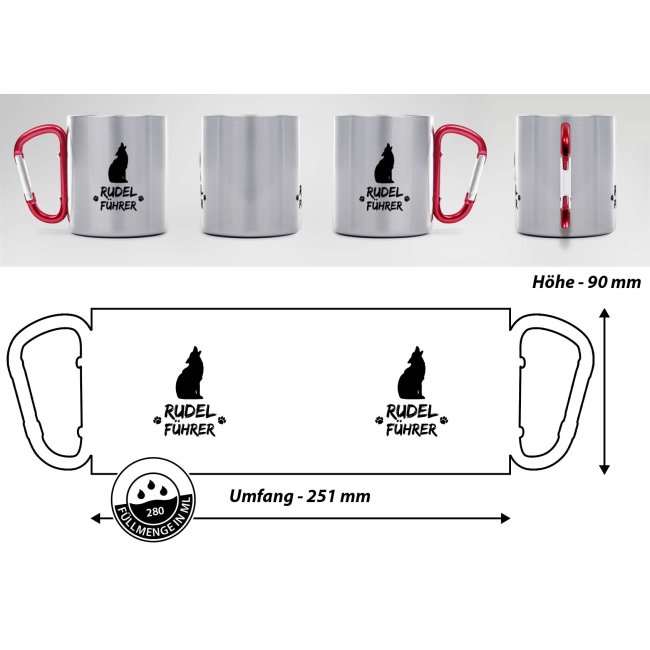 Karabiner Tasse - Rudelf&uuml;hrer Schwarz