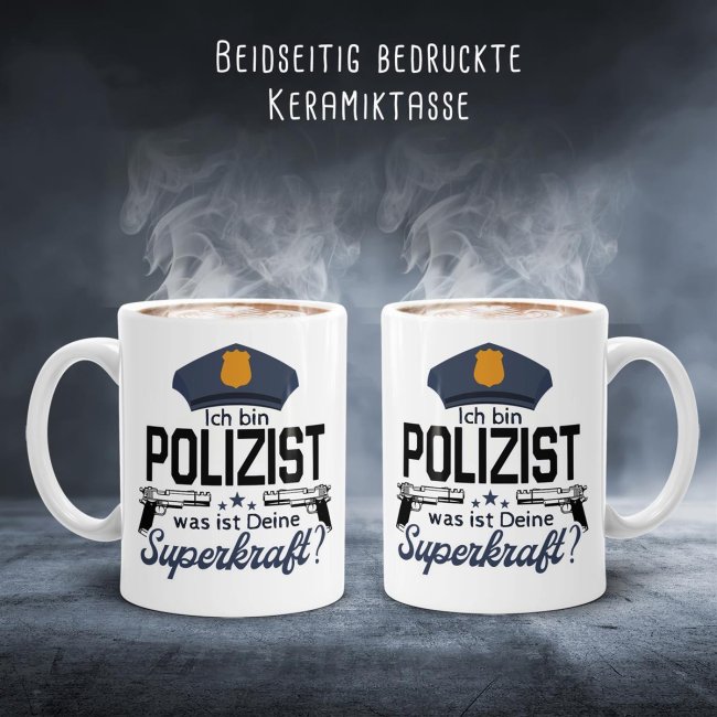 Polizei Tasse - Ich bin Polizist, was ist deine Superkraft?