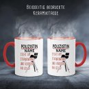 Tasse f&uuml;r Polizistin mit Name personalisierbar mit...