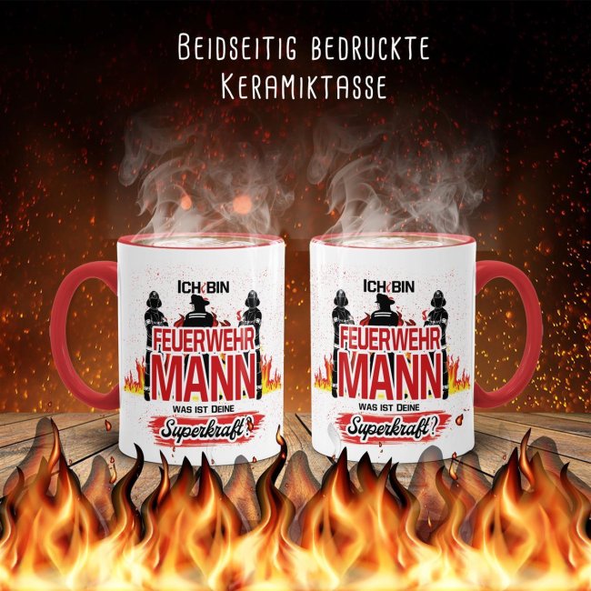 Feuerwehr Tasse - Ich bin Feuerwehrmann, was ist deine Superkraft?