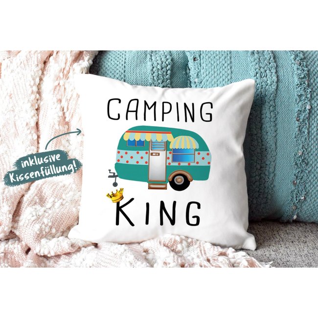 Camping Kissen - Camping King - R&uuml;ckseite Schwarz