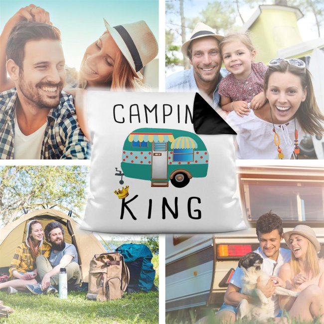 Camping Kissen - Camping King - R&uuml;ckseite Schwarz