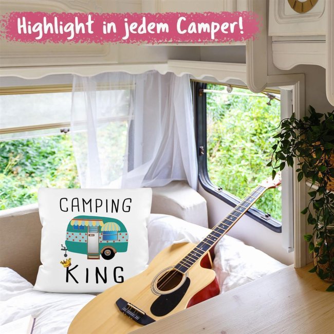 Camping Kissen - Camping King - R&uuml;ckseite Schwarz
