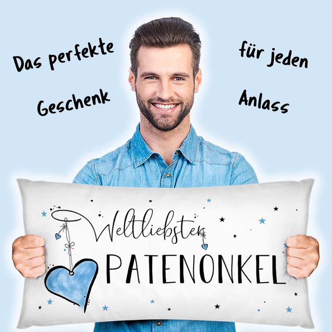 XXL-Kissen mit Spruch - Weltliebster Patenonkel