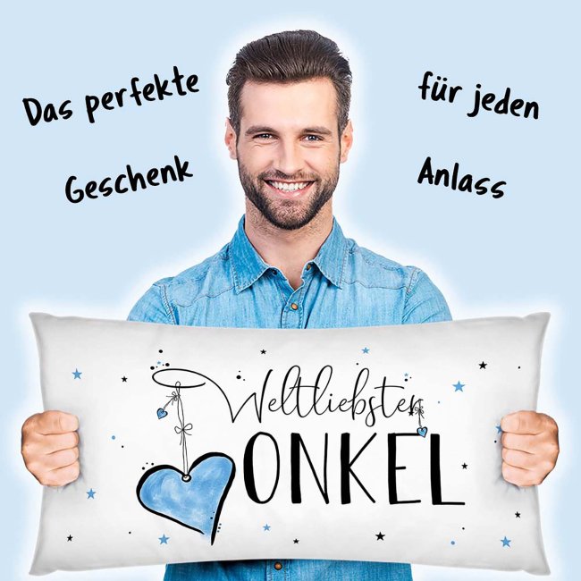 XXL-Kissen mit Spruch - Weltliebster Onkel