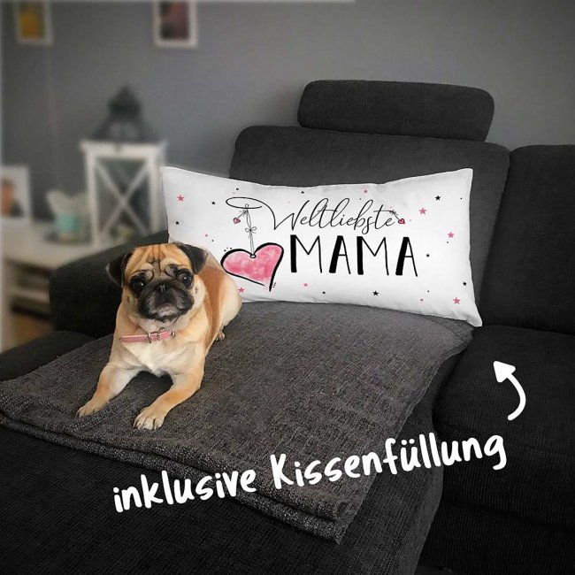 XXL-Kissen mit Spruch - Weltliebste Mama