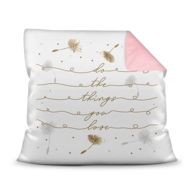 Kissen mit Spruch Do the things you love Rosa PRINT ROYAL, 18,95