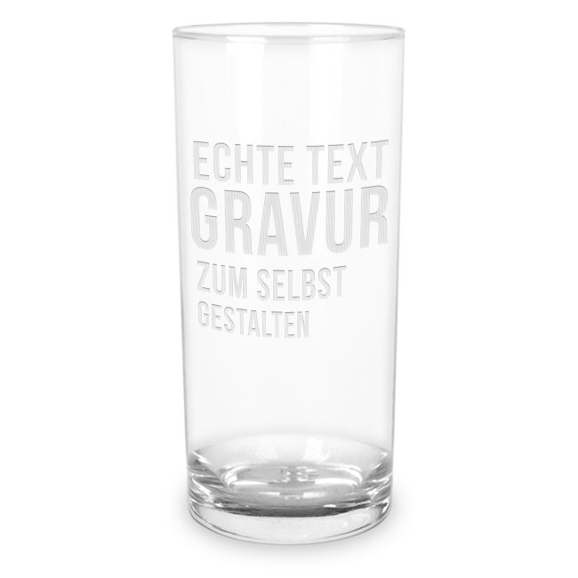 Trinkglas mit Gravur mit Text selbst gestalten