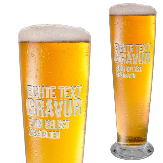 Bierglas gravieren mit Wunschtext - 500 ml