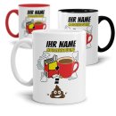 Lustige Tasse - Morgenroutine - die 3 Ks