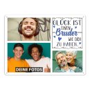 Blechschild f&uuml;r den Bruder - Gl&uuml;ck ist -...