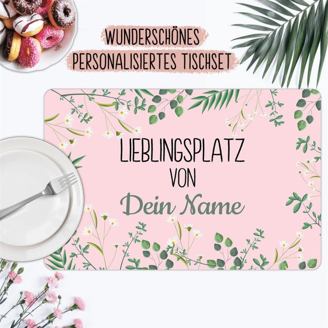 Platzset selbst gestalten - Lieblingsplatz von - mit Wunschname