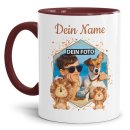 Tasse f&uuml;r Kinder - Fotocollage L&ouml;we - mit Name...