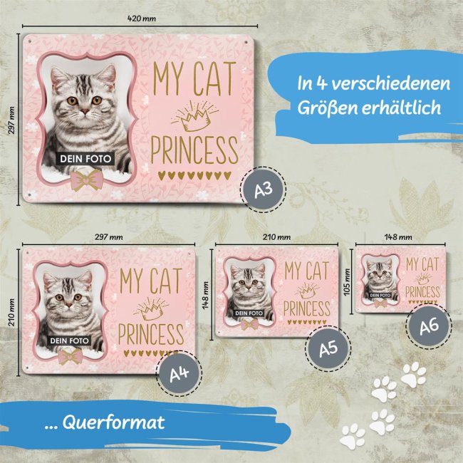 Katzenschild - My cat princess - mit Foto