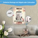 Katzenschild - Lauf um Dein Leben - mit Name und Foto
