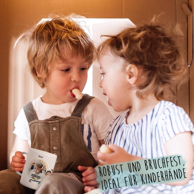 Fototasse f&uuml;r Kinder - Affe - mit Name und Foto personalisierbar - aus robustem Kunststoff