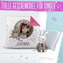 Kinder-Kissen - Eule - mit Kinderfoto selbst gestalten