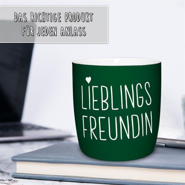 Tasse mit Lasergravur - Lieblingsmensch - f&uuml;r beste Freunde und Familie