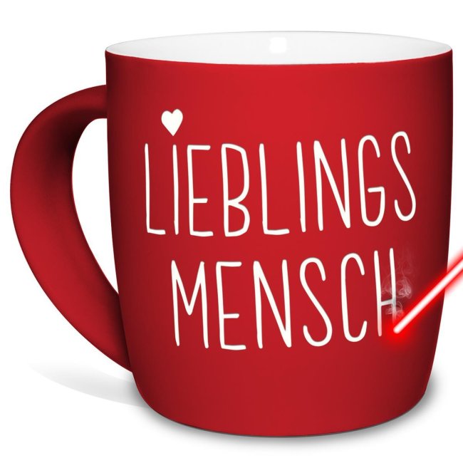 Tasse mit Lasergravur - Lieblingsmensch - f&uuml;r beste Freunde und Familie