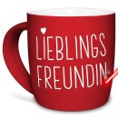 Tasse mit Lasergravur - Lieblingsfreundin - Rot