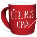 Tasse mit Lasergravur - Lieblingsoma - Rot