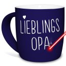 Tasse mit Lasergravur - Lieblingsopa - Blau