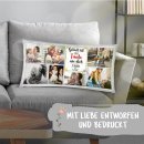 XXL Kissen - Fotocollage mit 7 Fotos - Gl&uuml;ck -...