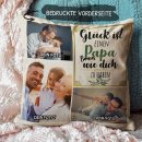 Kissen in Leinenoptik f&uuml;r M&auml;nner - Gl&uuml;ck...