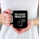 Tasse mit Gravur - Ich hasse Menschen