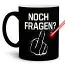 Tasse mit Gravur - Noch Fragen? - Mittelfinger