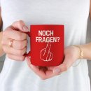 Tasse mit Gravur - Noch Fragen? - Mittelfinger