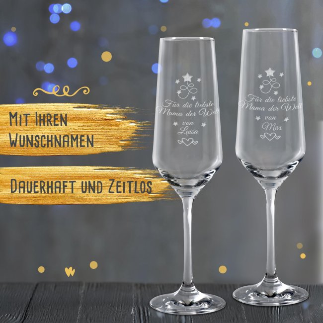 Sektglas mit Gravur - Beste Mama