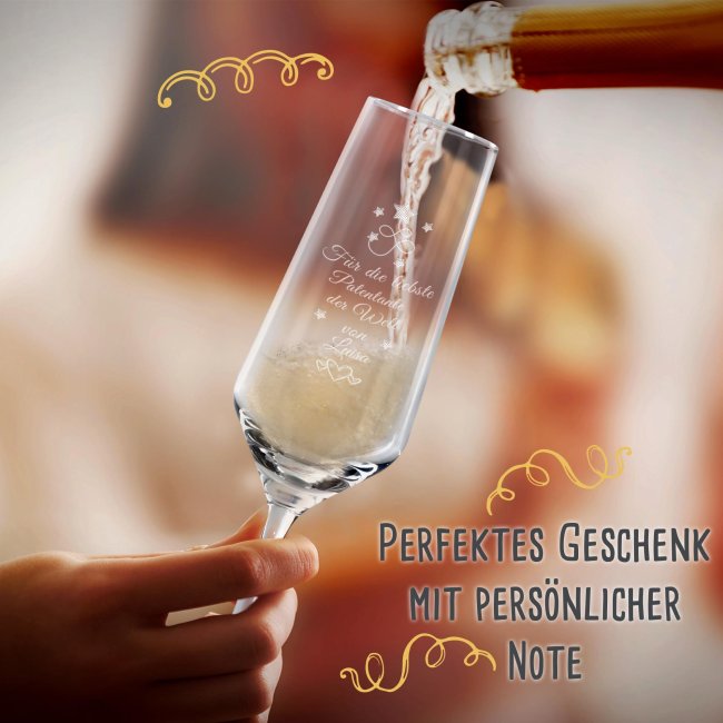 Sektglas mit Gravur - Beste Patentante