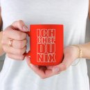 Neon Tasse mit Gravur - Ich Chef, du nix