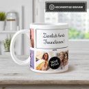 Tasse mit Fotocollage und Wunschtext - verschiedene Designs