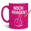 Neon Tasse mit Gravur - Noch Fragen? Mittelfinger