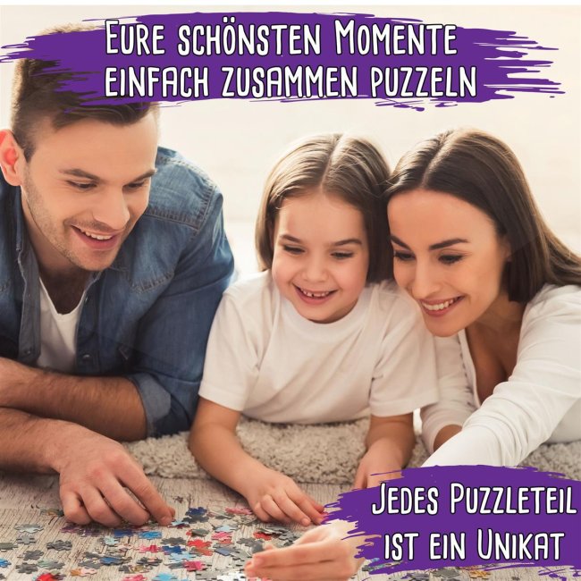 Foto-Puzzle f&uuml;r die Mama  - Gl&uuml;ck ist - 500, 1000 oder 2000 Teile