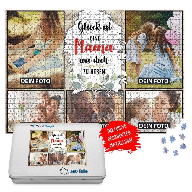 Foto-Puzzle f&uuml;r die Mama  - Gl&uuml;ck ist - 500, 1000 oder 2000 Teile