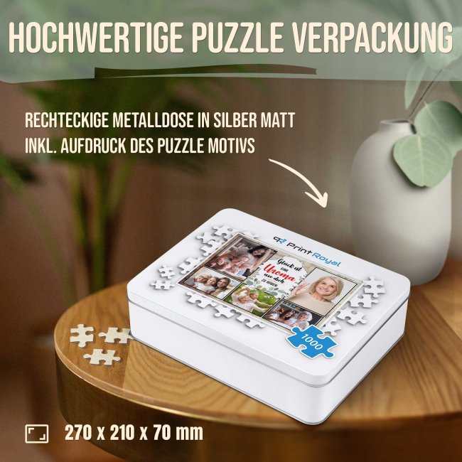 Foto-Puzzle f&uuml;r die Uroma  - Gl&uuml;ck ist - 500, 1000 oder 2000 Teile