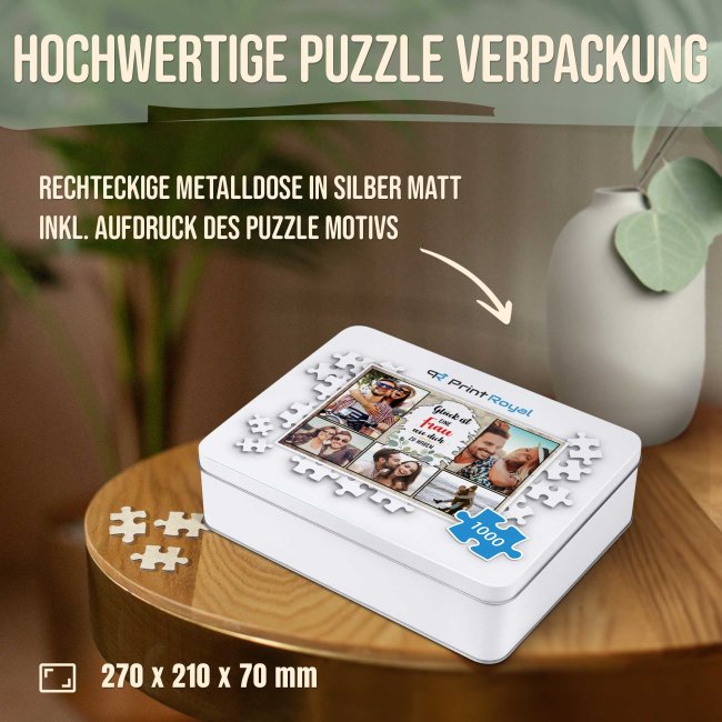 Foto-Puzzle f&uuml;r die Frau  - Gl&uuml;ck ist - 500, 1000 oder 2000 Teile in