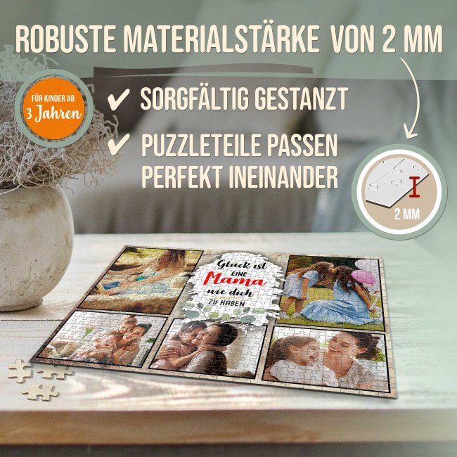 Foto-Puzzle f&uuml;r die Mama  - Gl&uuml;ck ist - 500 Teile in Metalldose