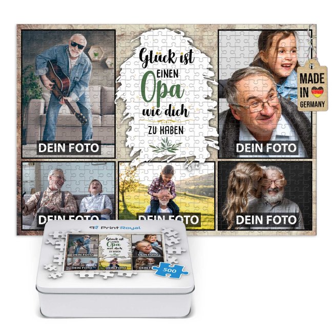 Foto-Puzzle f&uuml;r den Opa  - Gl&uuml;ck ist - 500, 1000 oder 2000 Teile in