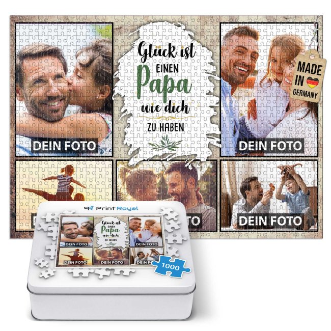 Foto-Puzzle f&uuml;r den Papa  - Gl&uuml;ck ist - 500, 1000 oder 2000 Teile in