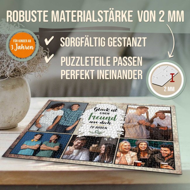 Foto-Puzzle f&uuml;r den Freund  - Gl&uuml;ck ist - 2000 Teile in Metalldose