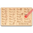 Holzbrettchen mit Gravur - ABC - personalisierbar mit Name